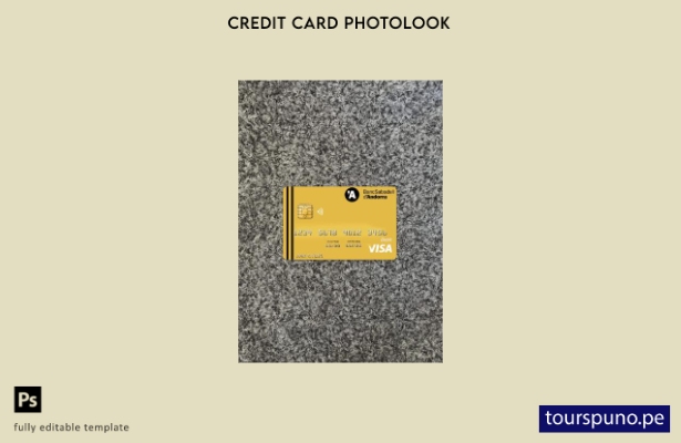 listo para imprimir plantilla frontal de aspecto fotográfico de tarjeta visa b 3